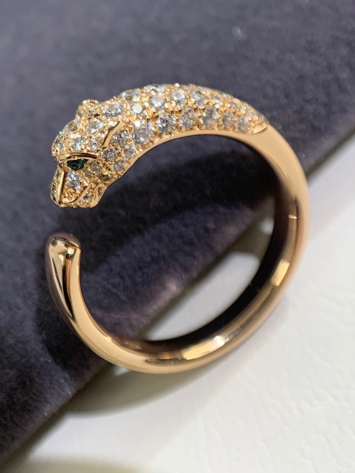 Full Diamond Cheetah Open Ring