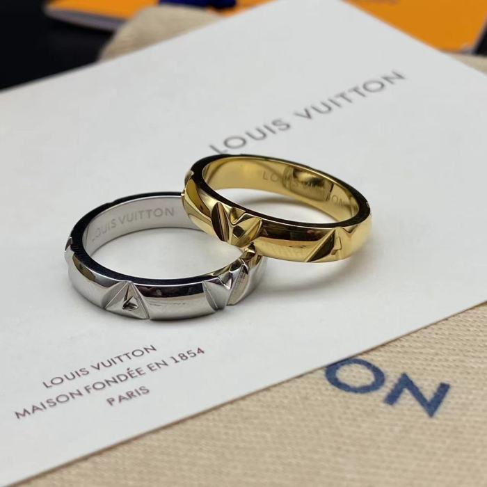 3D embossed titanium logo ring