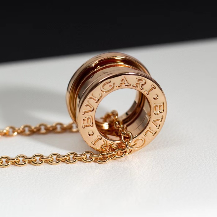 Tricolor gold plated spring Necklace