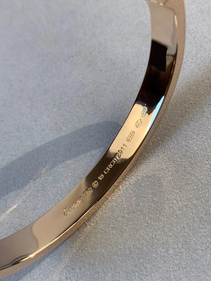 Three color three row full diamond bracelet