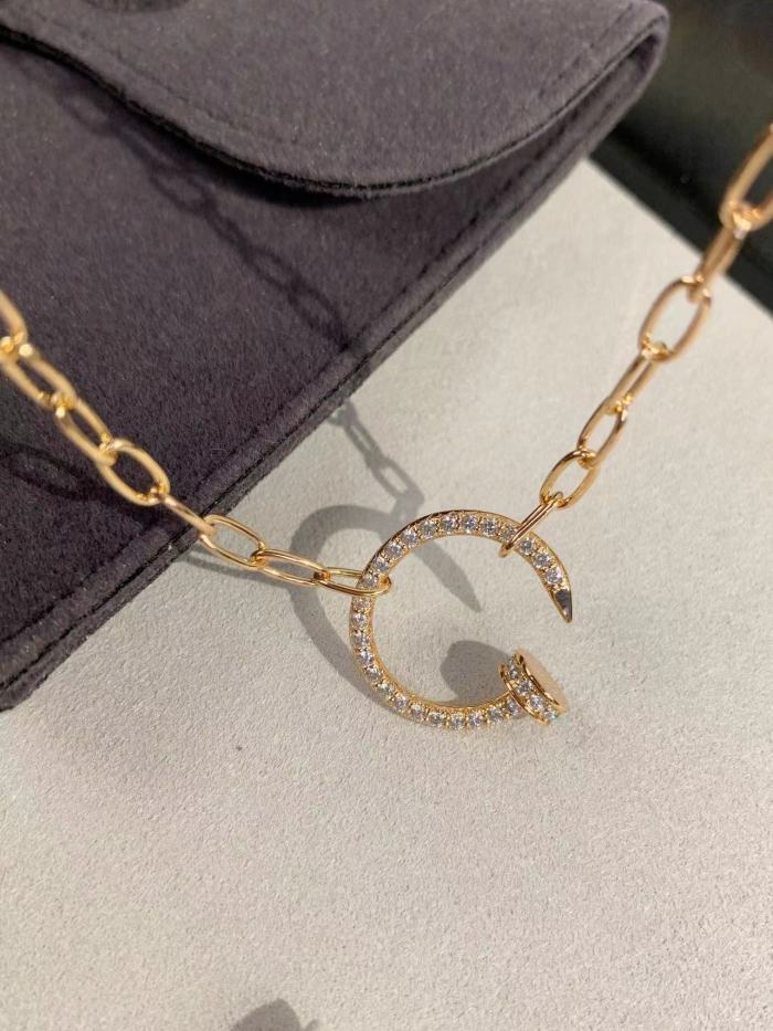 Full diamond nail necklace