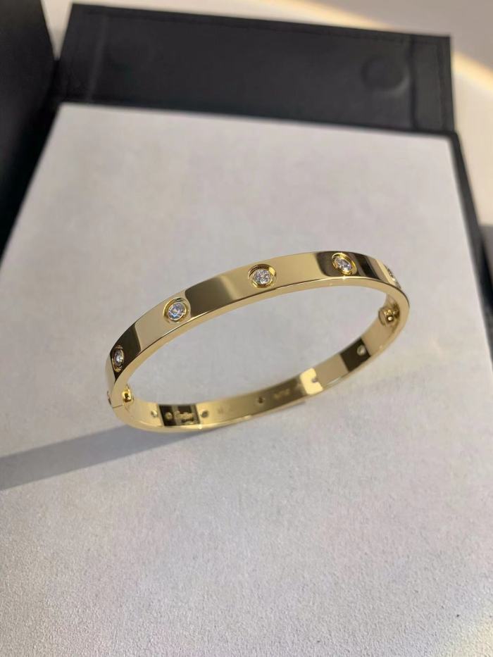 Three color ten Diamond Bracelet