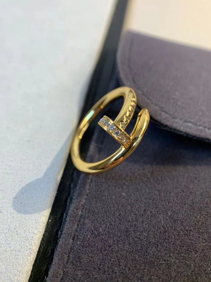 simple diamond nail ring