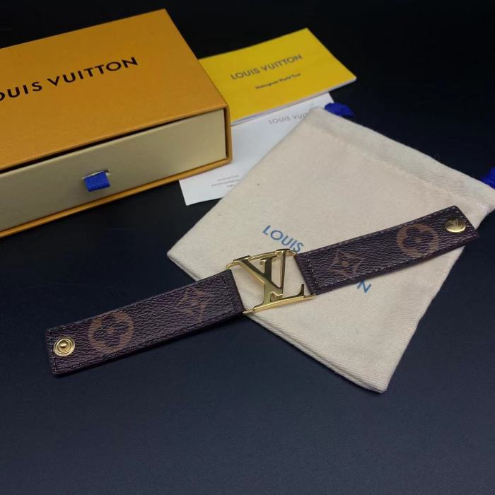 Logo leather bracelet