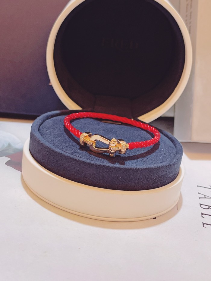 Small red nylon rope bracelet