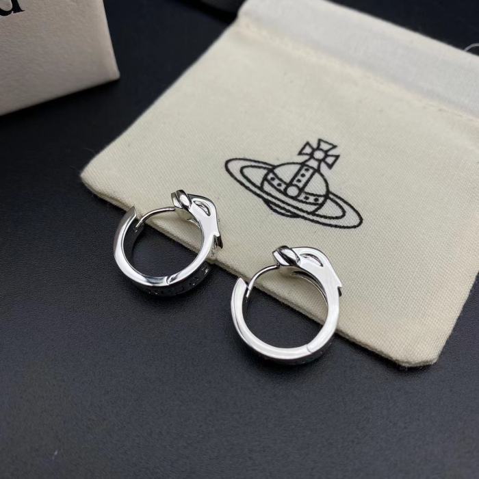 Circular text earrings