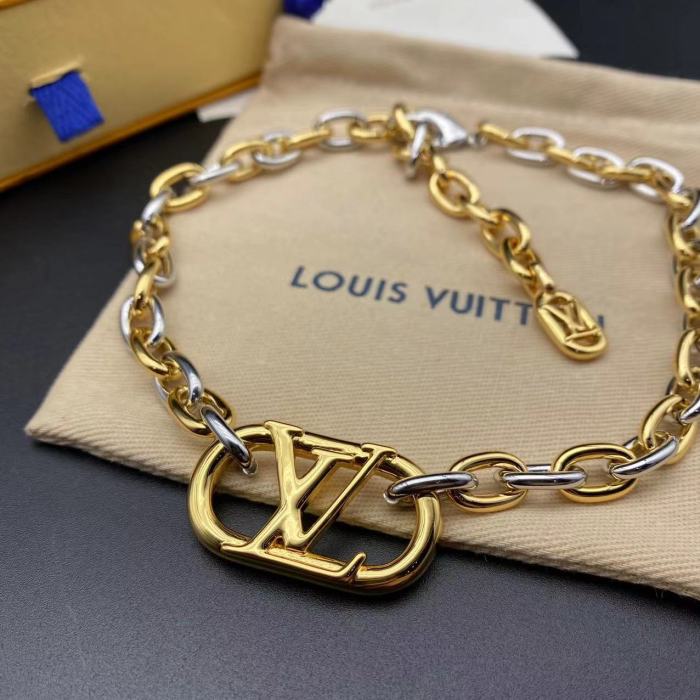 Two color chain three-dimensional logo Bracelet