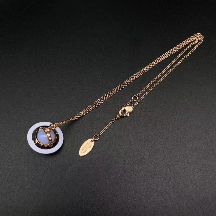 Four color Saturn necklace