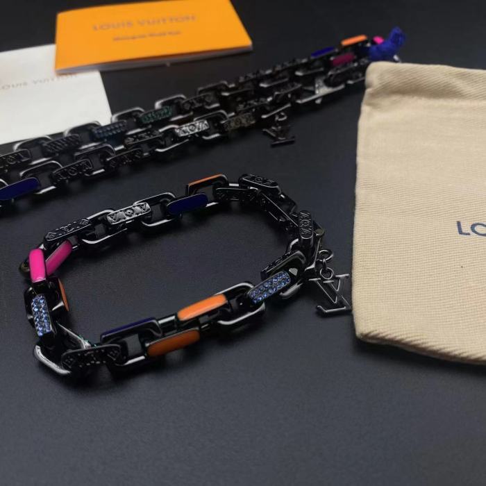 Chain diamond bracelet necklace