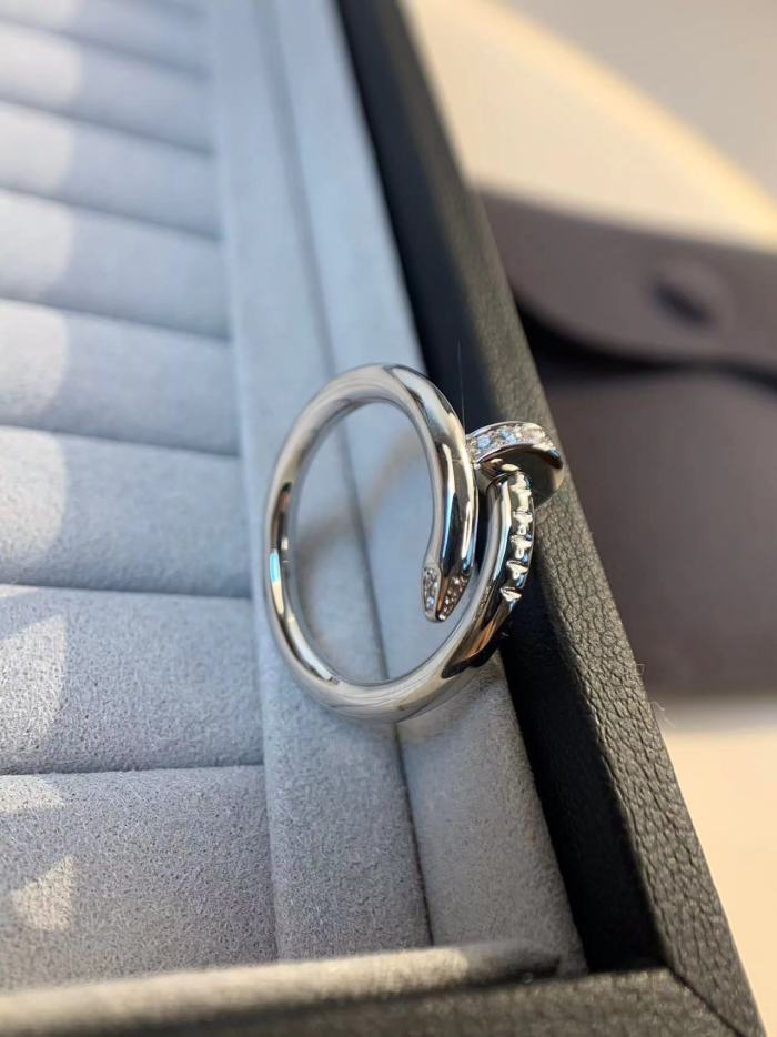 simple diamond nail ring