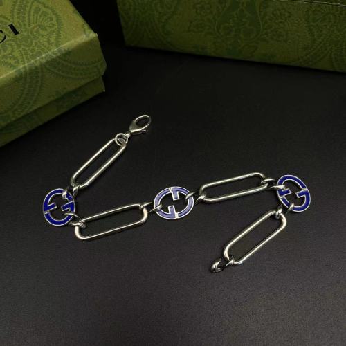 Blue logo bracelet