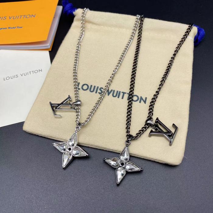 Diamond logo pendant necklace