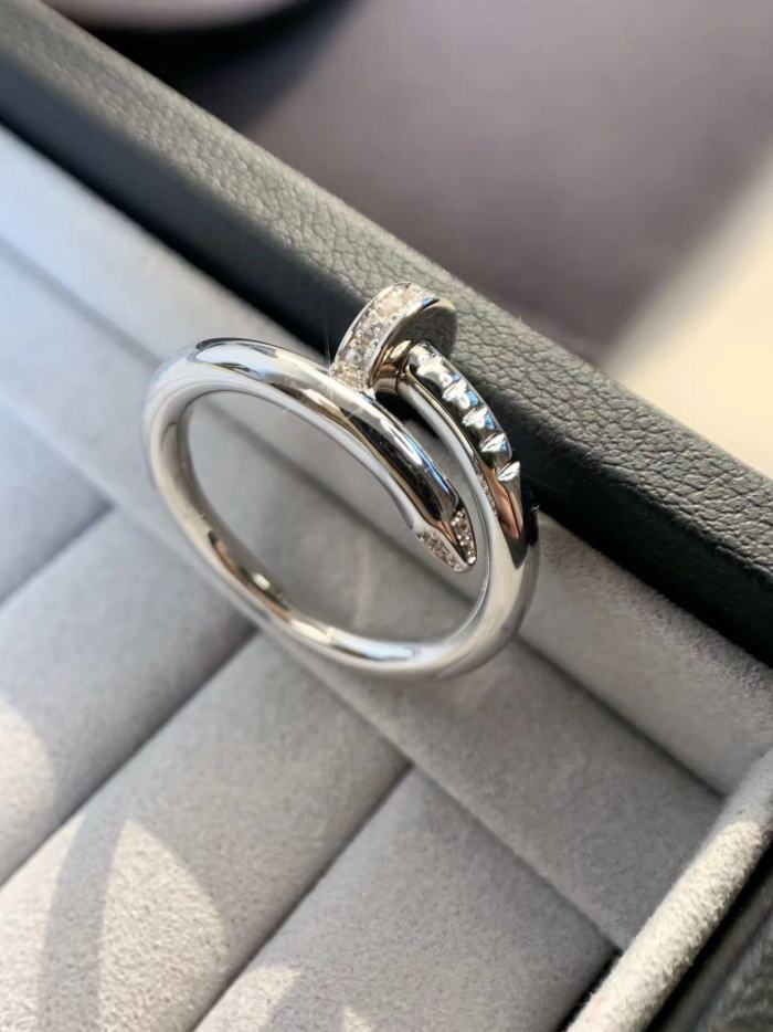 simple diamond nail ring