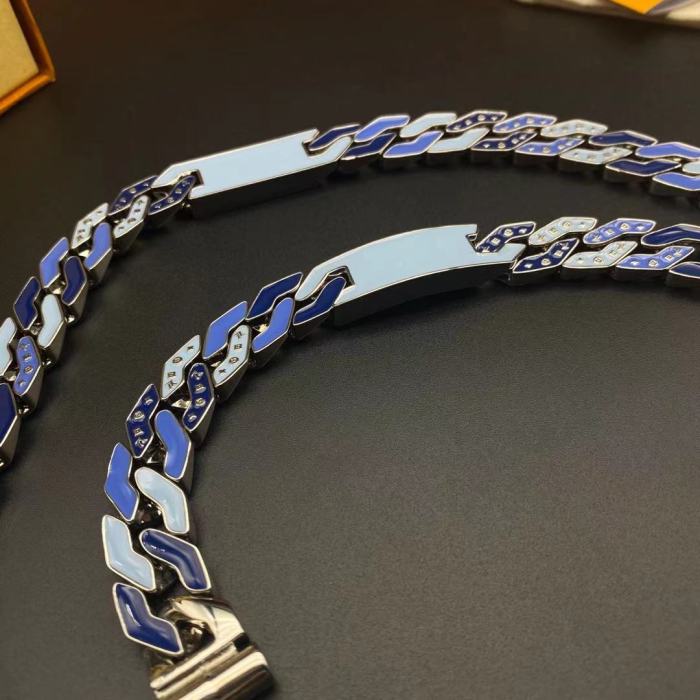 LV冰蓝手链项链合集