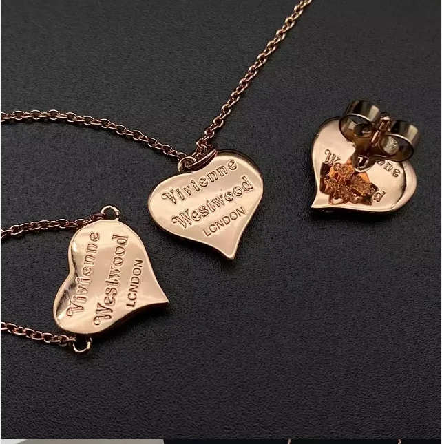 Pink shell love necklace/bracelet/stud earrings