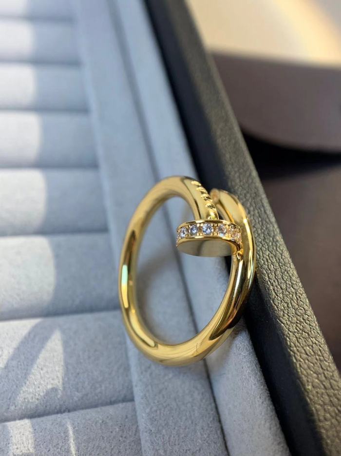 simple diamond nail ring