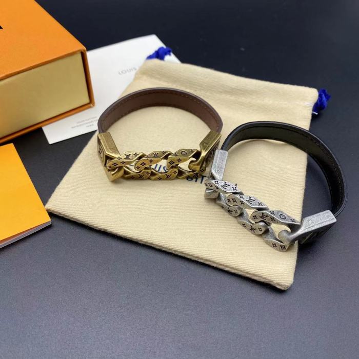 Two color leather hook Bracelet