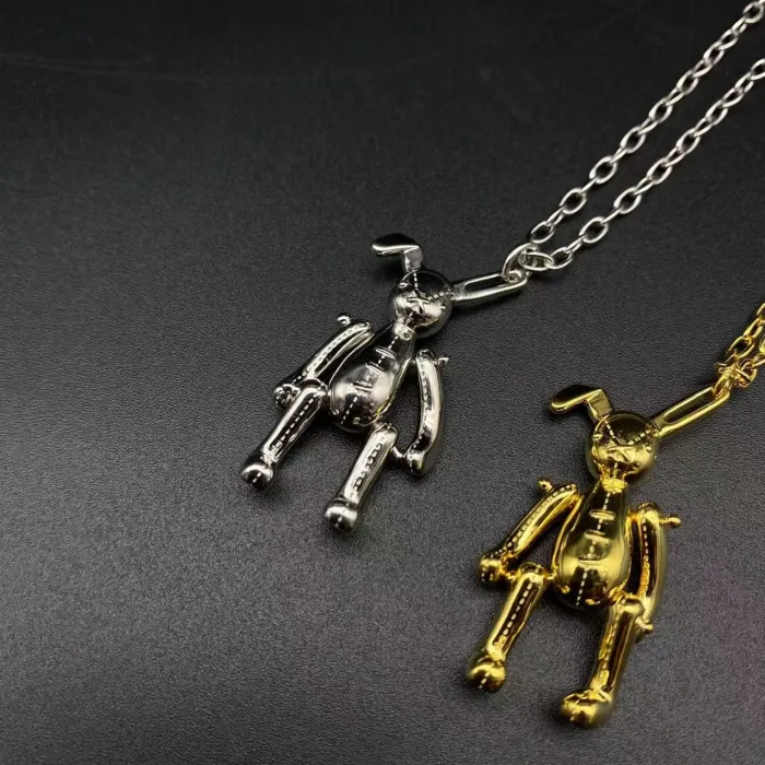 Sterling Silver 925 Gold Plated Rabbit Necklace