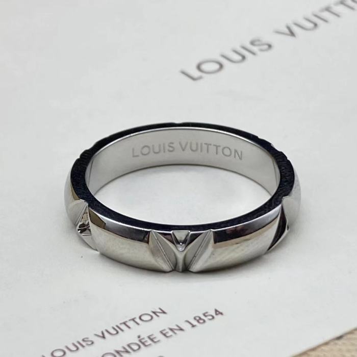 3D embossed titanium logo ring