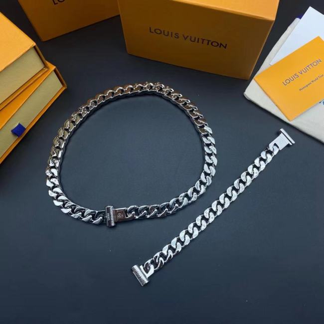 LV插扣钢铁手链项链