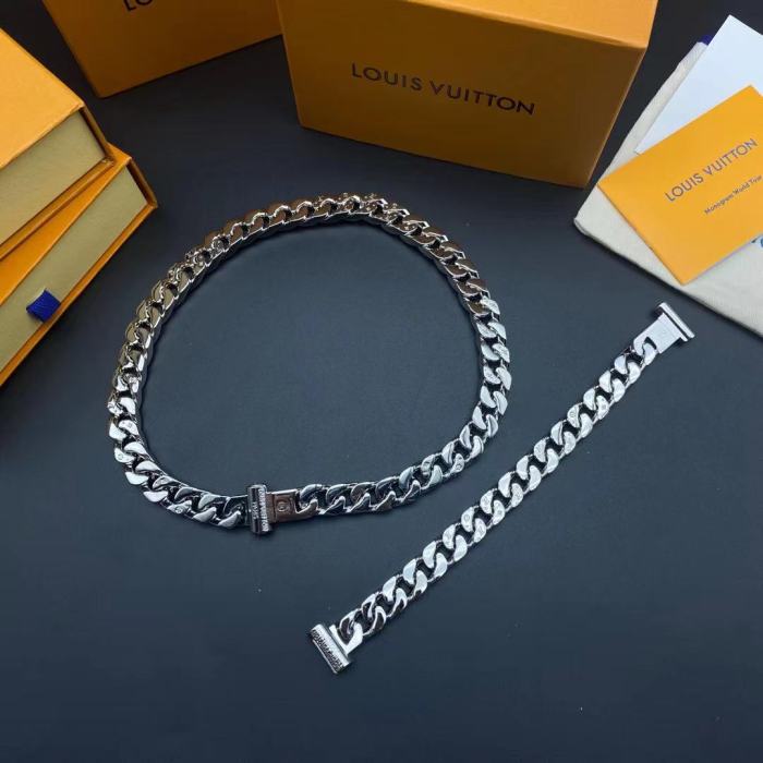 LV插扣钢铁手链项链