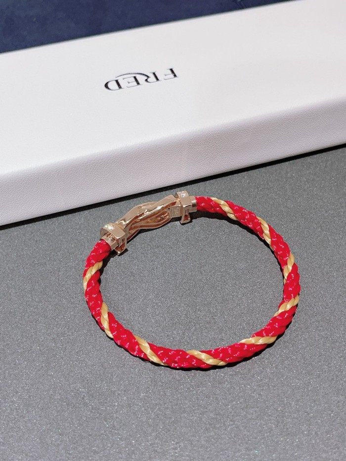 Large nylon red rope bracelet