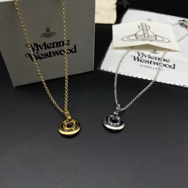 West Queen chain Saturn Necklace Planet pendant