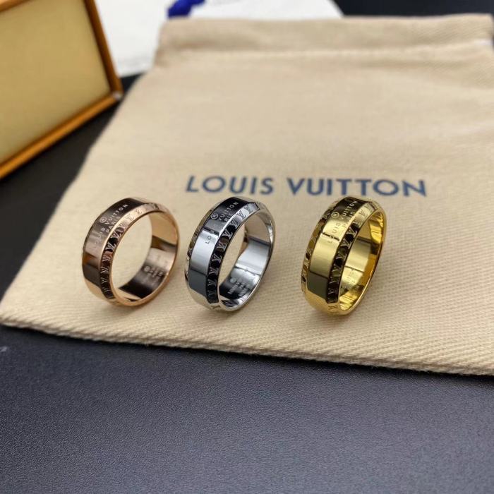 Side embossed logo letter ring