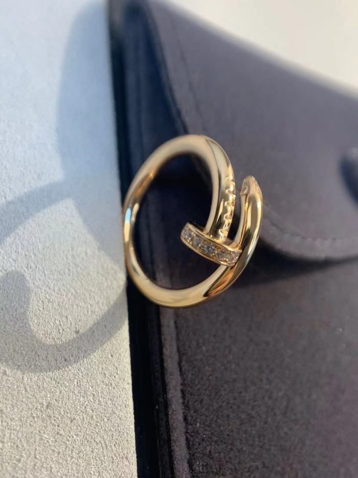 simple diamond nail ring