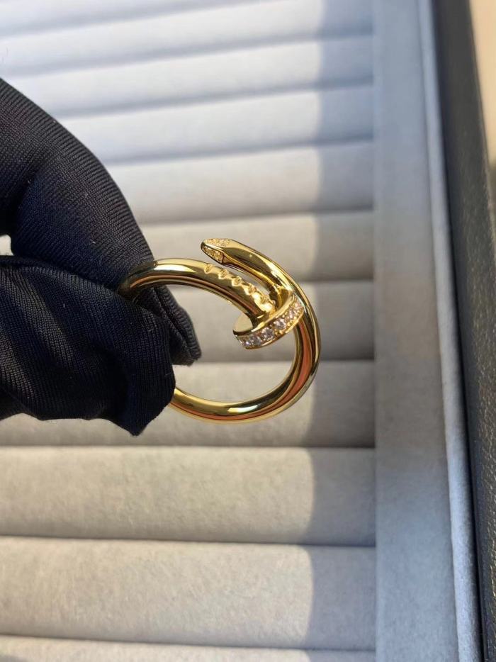 simple diamond nail ring