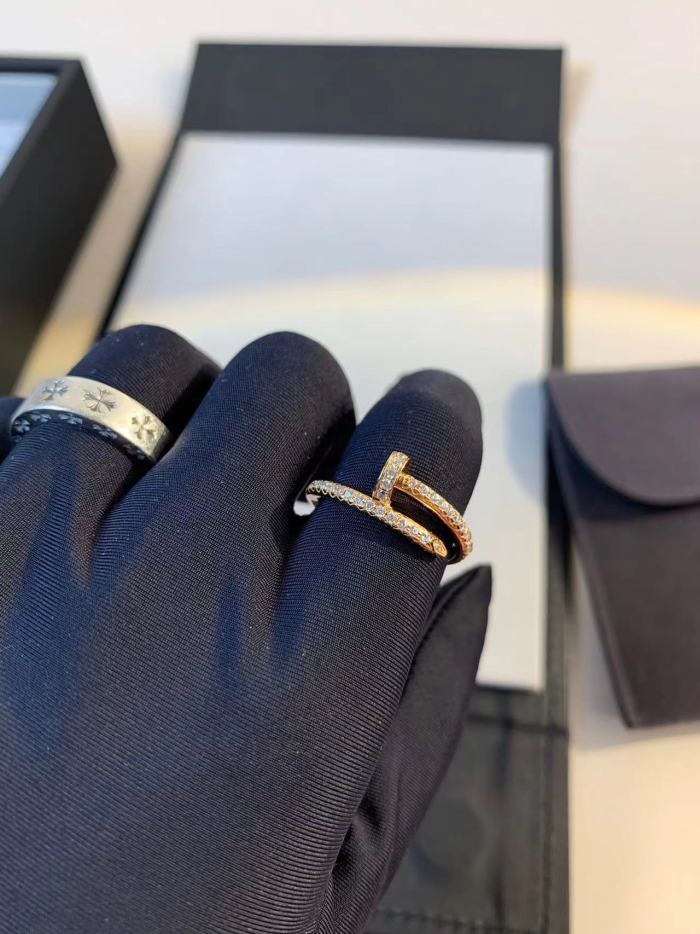 full diamond nail ring