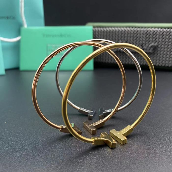 双T带钻三色手镯