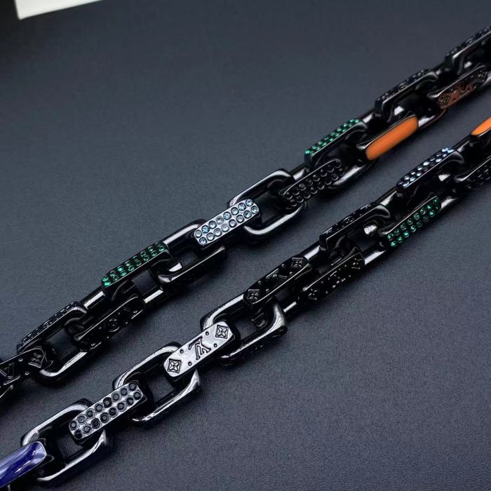 Chain diamond bracelet necklace