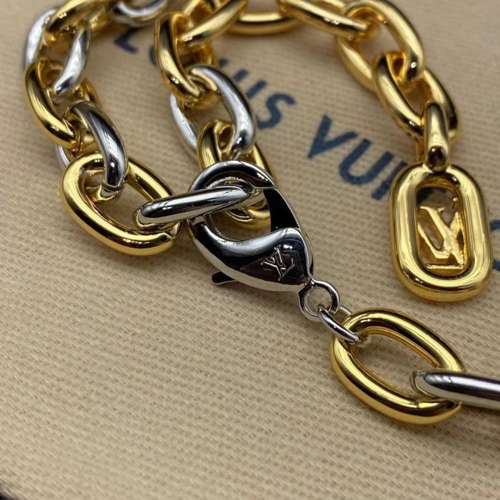 Two color chain three-dimensional logo Bracelet
