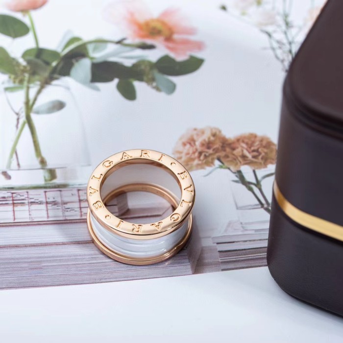 Two color ceramic plain ring