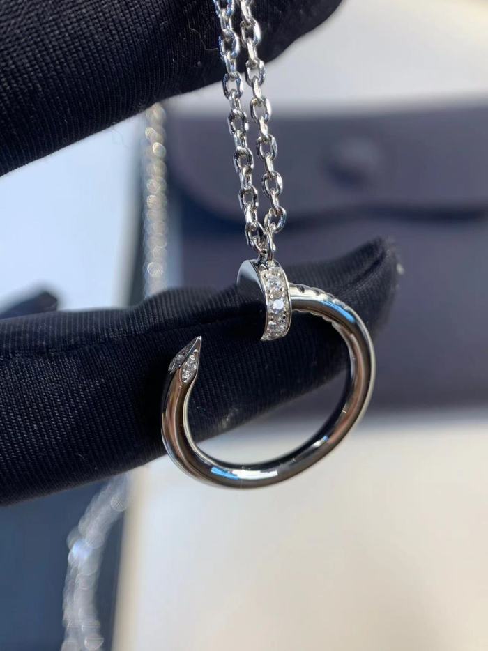 Small diamond nail necklace