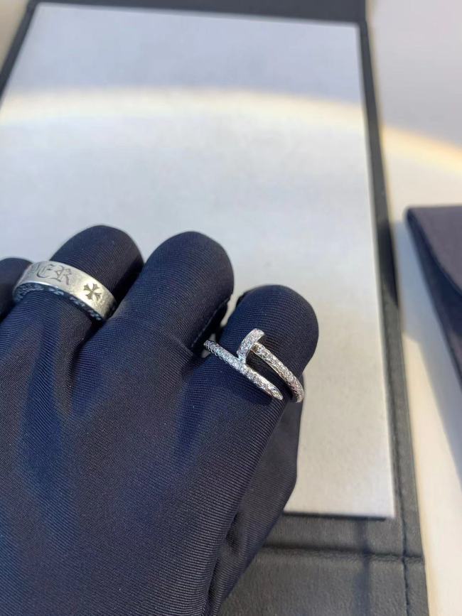 full diamond nail ring