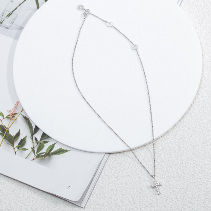 Diamond studded Cross Necklace