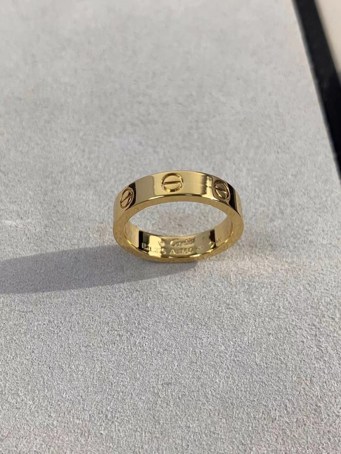 4mm smooth tricolor V gold ring