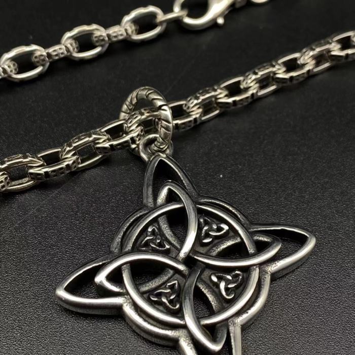 Thai Silver Logo Pendant Necklace