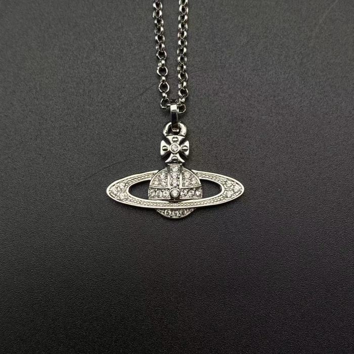 Classic Saturn gem necklace