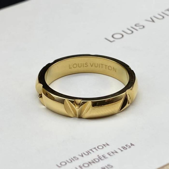 3D embossed titanium logo ring