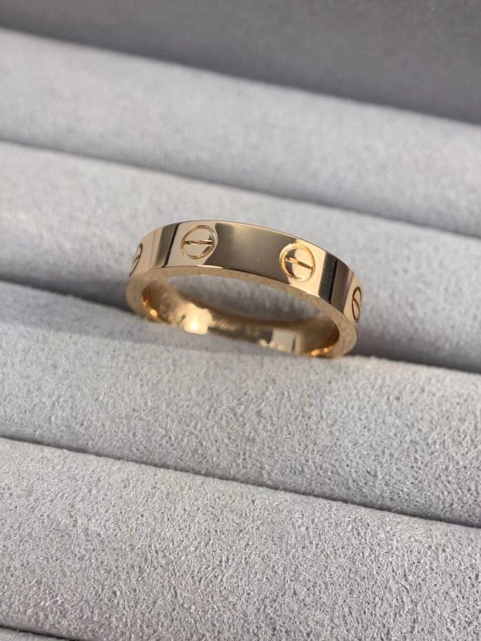 4mm smooth tricolor V gold ring