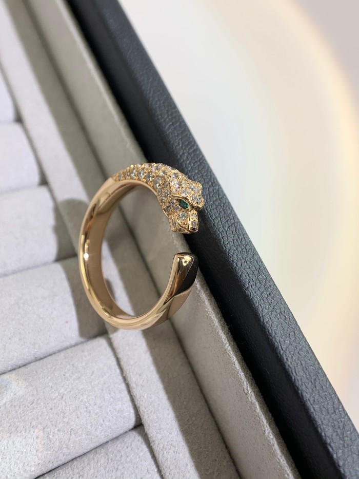Full Diamond Cheetah Open Ring