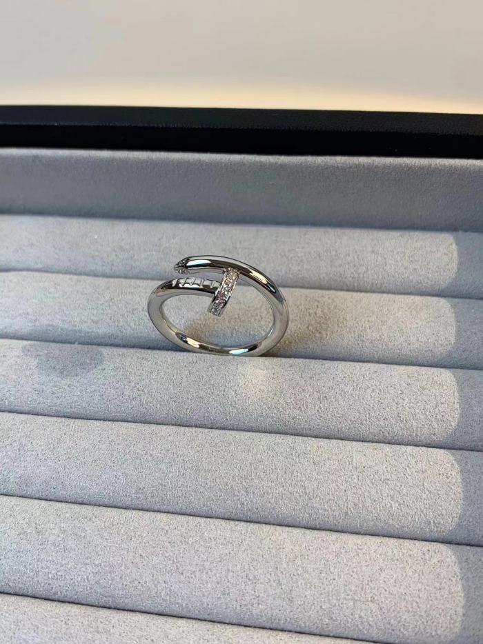 simple diamond nail ring