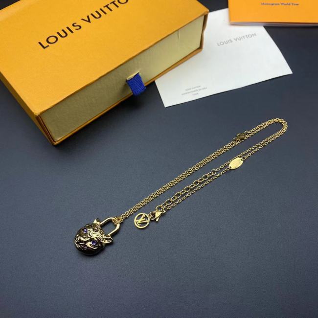 Gold Tiger Head Necklace