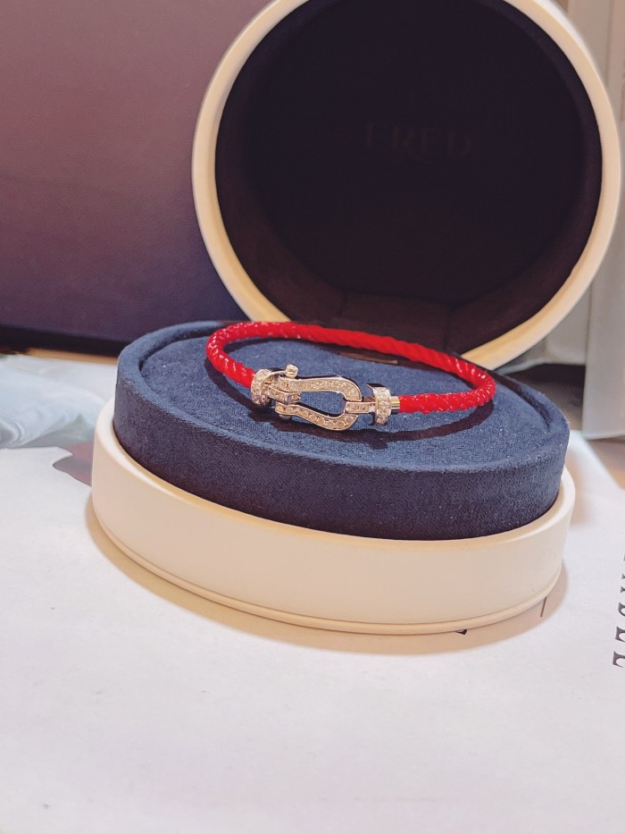 Small red nylon rope bracelet