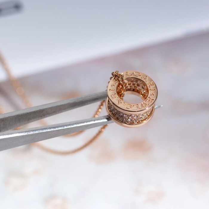 Two color Diamond Pendant Necklace