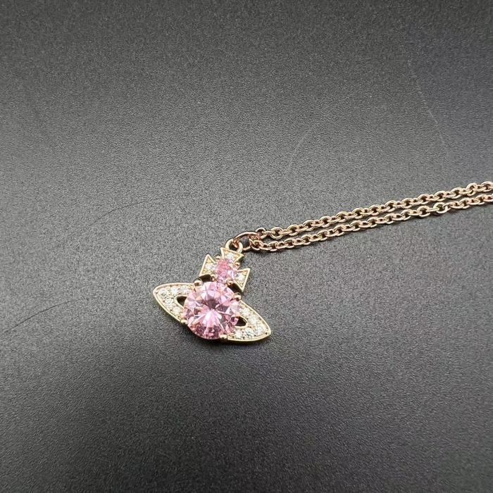 Vivienne Westwood 西太后吊坠项链加长线镀金系列真钻施家水钻高品质饰品