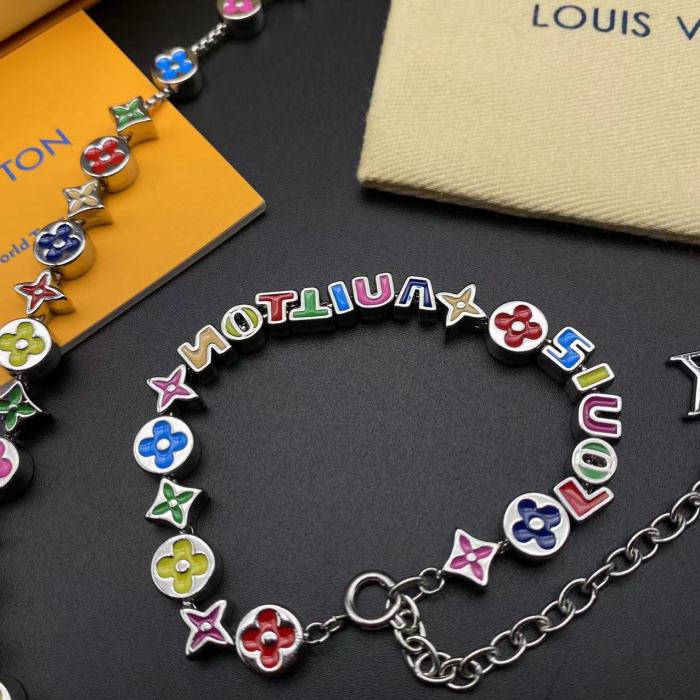 Colorful Flower Necklace Bracelet